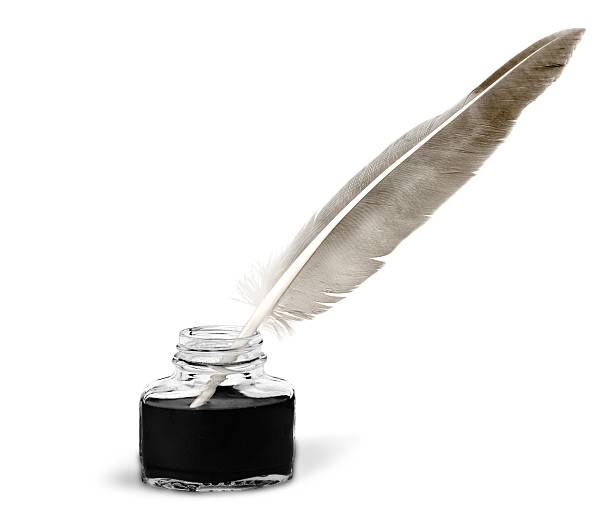 Quill pen Feather Quill and Inkwell ink well stock pictures, royalty-free photos & images