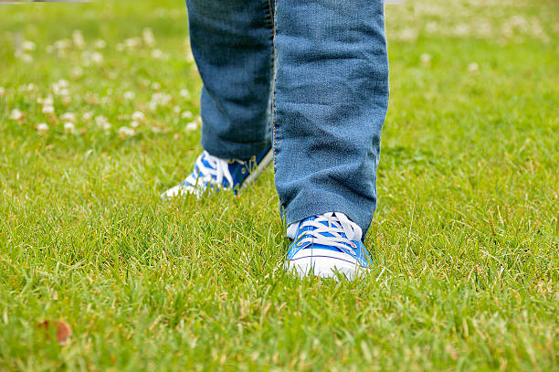 walking is healthy - healthy lifestyle nature sports shoe childhood imagens e fotografias de stock