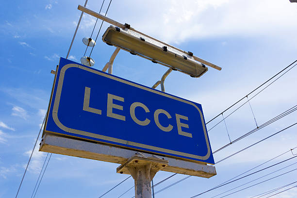 istock Signs in railway station: Lecce 585295994
