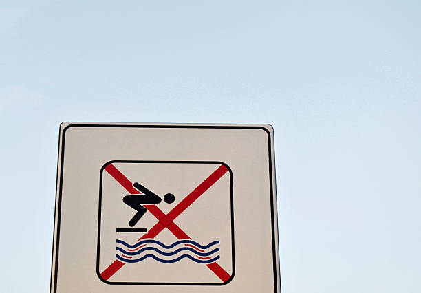 istock NO SWIMMING SIGN 585296140
