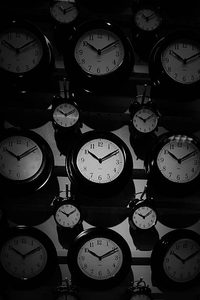 istock Full Frame Shot Of Clocks 585296919