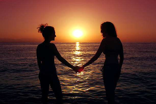 Summer Love Homosexual Couple stock photo