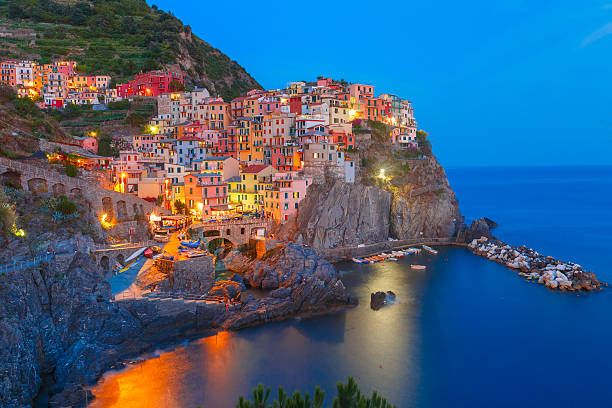 istock Night Manarola, Cinque Terre, Liguria, Italy 585297466