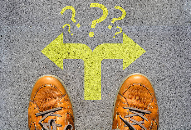 istock Confused which way to go or choose direction concept 585298832