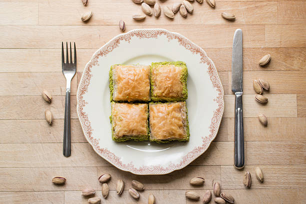 istock Baklava with pistachio / Turkish Traditional Dessert 585300792