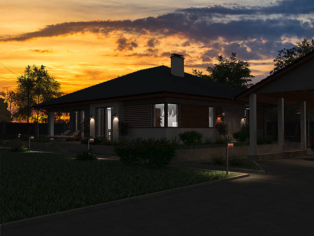 istock Project of a luxury villa under construction 585301812