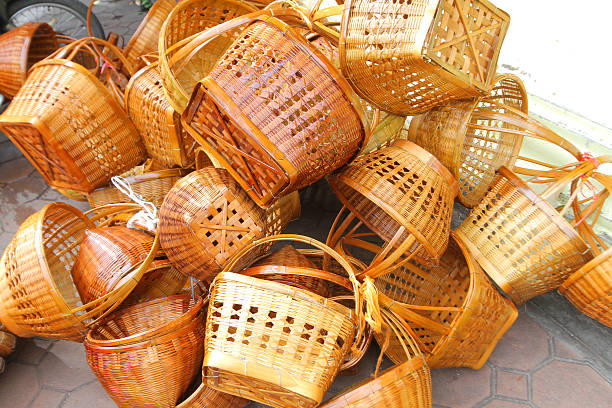 istock basket made of wicker 585302632