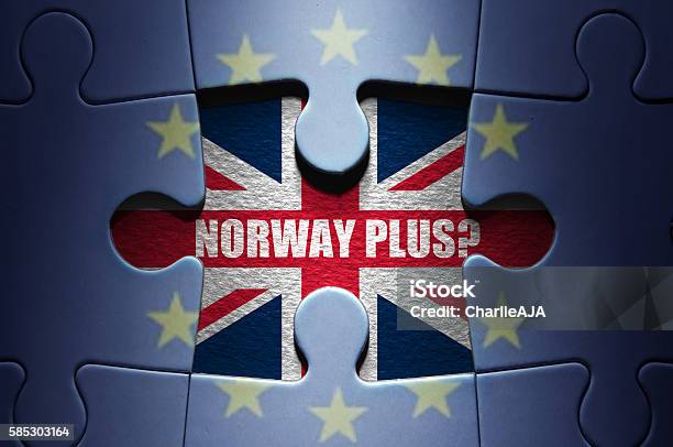 Brexit Negotiations Jigsaw Puzzle Concept Stock Photo - Download Image Now - Brexit, Norway, Agreement