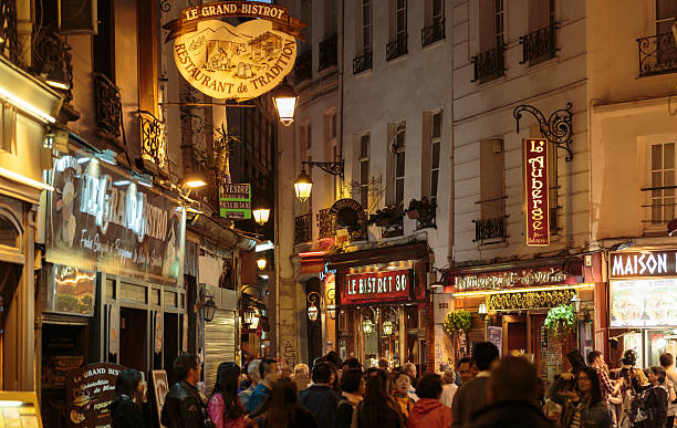Latin Quarter of Paris, France stock photo