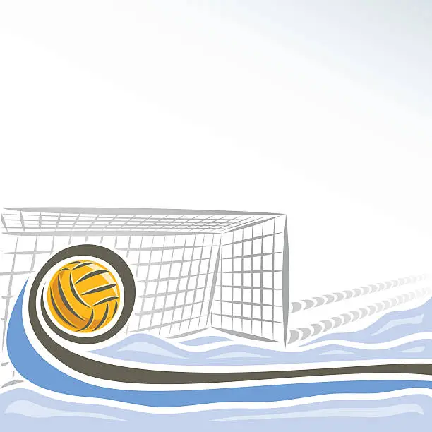 Vector illustration of Vector abstract Water Polo goal