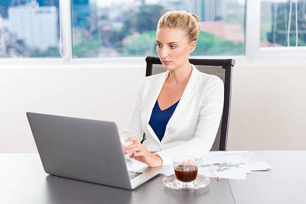 istock Businesswoman Working On Laptop 585303854