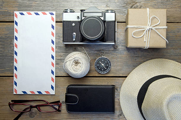istock Vintage trave field tripl background 585303862