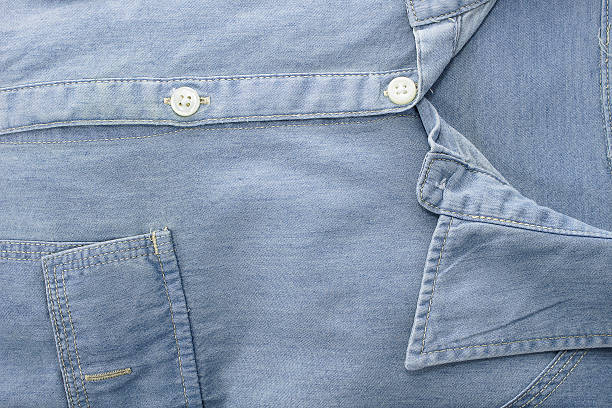 istock Jeans shirt close up 585304570