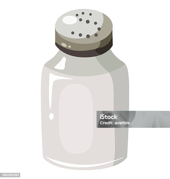 Salt Shaker Bottle Seasoning Container Cartoon 27565570 Vector Art