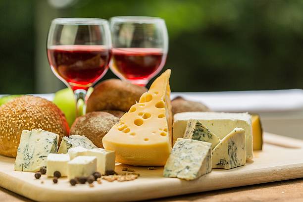 wine - cheese stockfoto's en -beelden