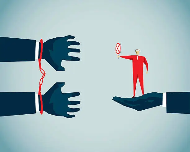 Vector illustration of Handcuff