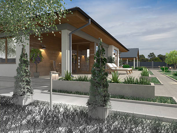 istock Project of a luxury villa under construction 585306788