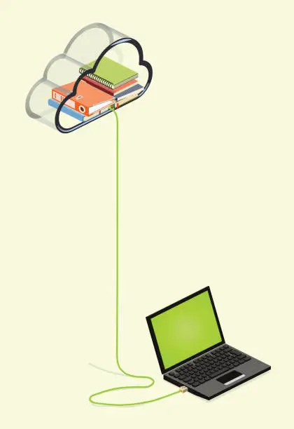 Vector illustration of e-learning