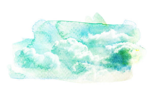 istock Watercolor illustration of sky with cloud. 585307388