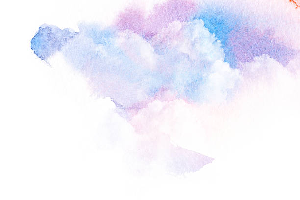 istock Watercolor illustration of sky with cloud. 585307494