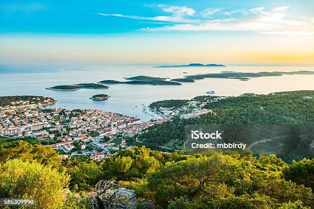 Hvar Town On Hvar Island Croatia Stock Photo - Download Image Now - Hvar, Adriatic Sea, Croatia