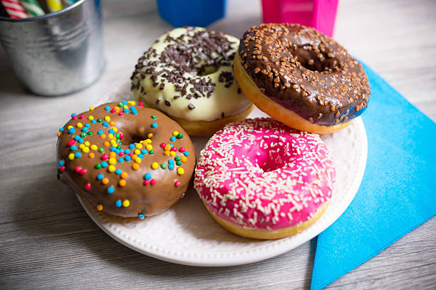 istock Beautiful and yummi donuts 585310636