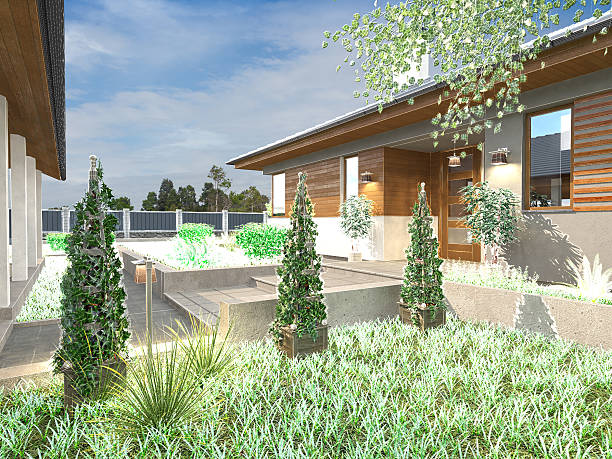 istock Project of a luxury villa under construction 585310734