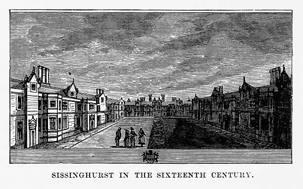 istock Sissinghurst Village, in Kent, England Victorian Engraving, Circa 1840 585312058