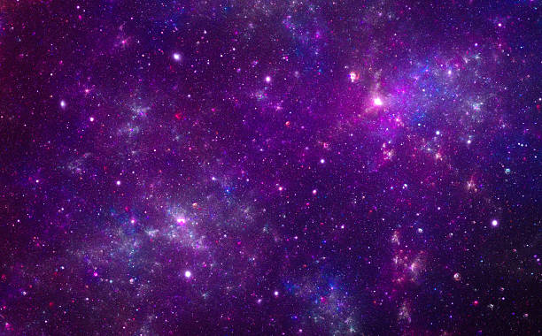 Purple nebula stock photo