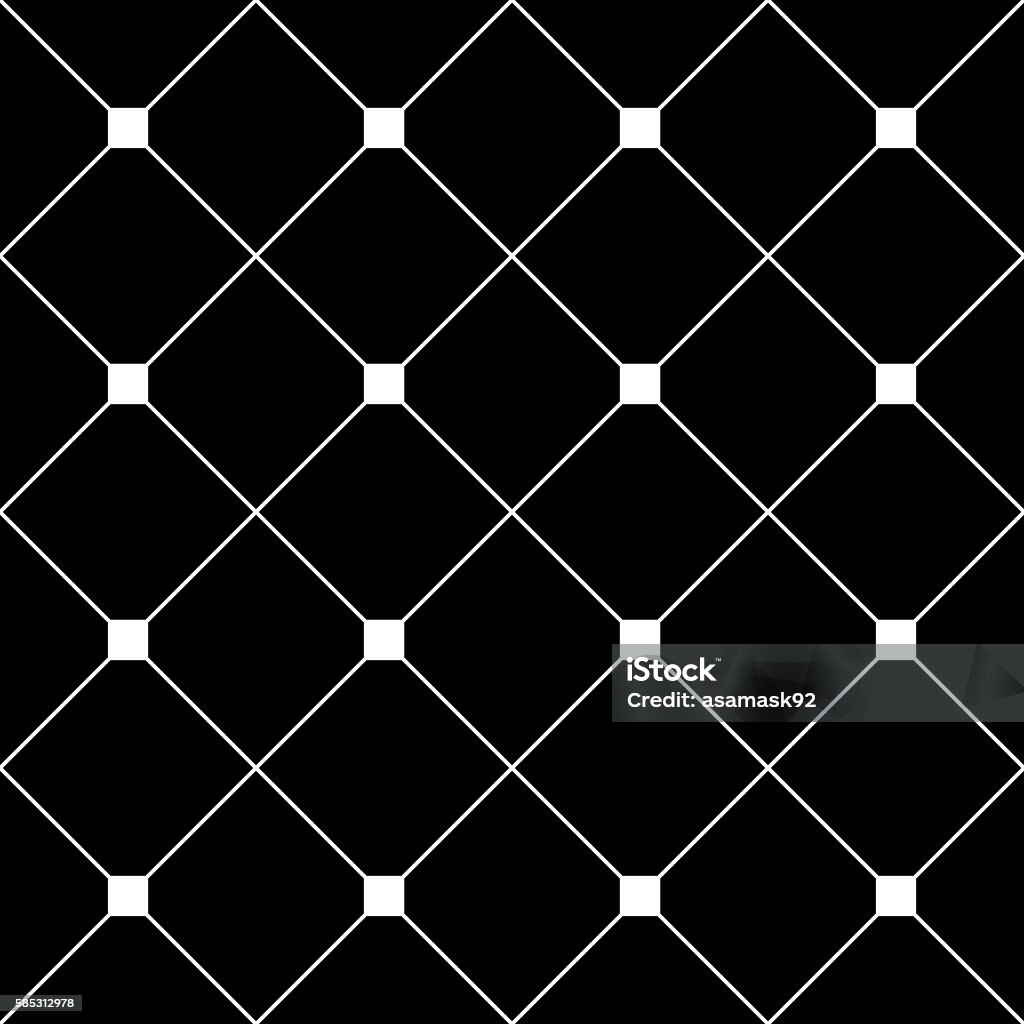 Grid Vector Hitam Putih Square Diamond Grid Latar Belakang Hitam Ilustrasi Stok - Unduh ...