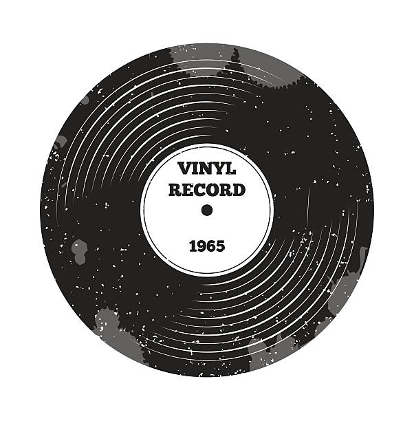 Gramophone vinyl LP record. Radio, rock'n'roll. Music sound. DJ retro Gramophone vinyl LP record. Radio, rock'n'roll. Music sound. DJ retro music. Vinyl record. Label and badge for radio, pod cast, melody, rock'n'roll, stereo, music, sound, disco party, nostalgia sings digital jukebox stock illustrations