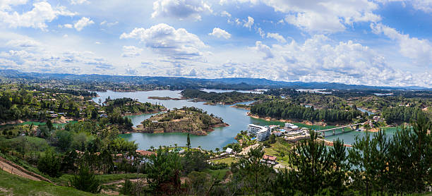 istock Panoramic view of Guatape Dam (Penol) - Colombia 585314996