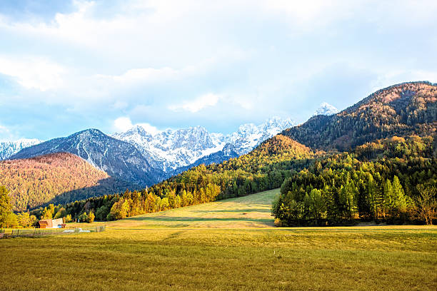 istock Landscape view on slovenian alps 585315830