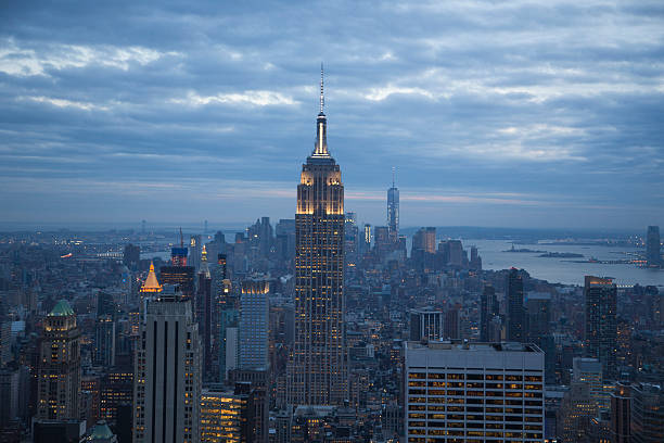 istock New York City with skyscrapers at sunset 585317588