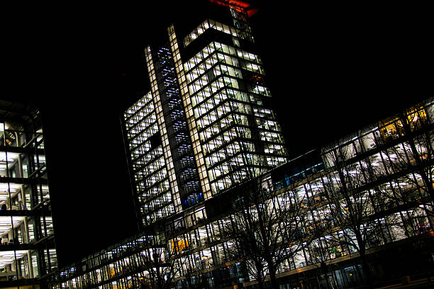 istock Night Time Lights Office Buildings Abstract 585318274