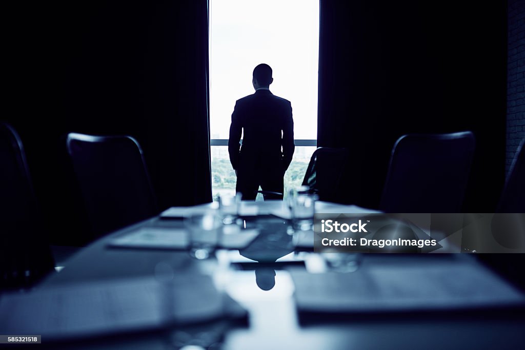 Before meeting Businessman making up his mind before important meeting Businessman Stock Photo