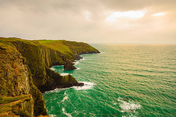 istock Irish landscape. Coastline atlantic ocean coast scenery. 585321534
