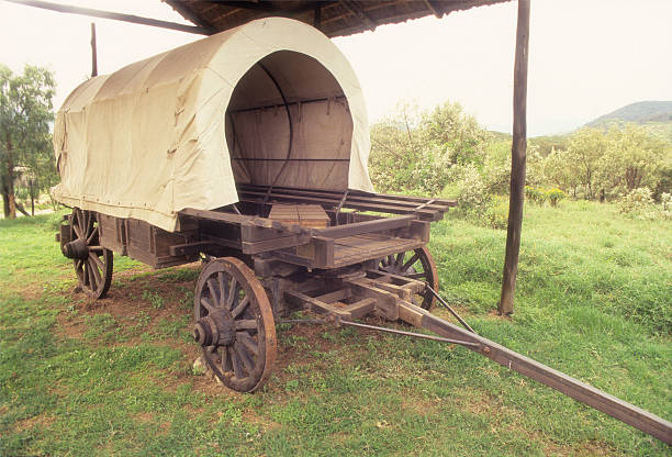 istock Old cart used by the early explorers on safari, Kenya 585321708