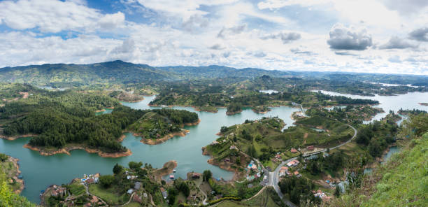 istock Panoramic view of Guatape Dam (Penon) - Colombia 585321856