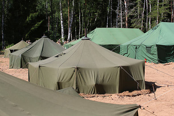 istock big military tent in the field 585322982