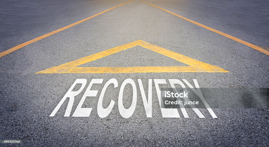 Recover direction on rough road. Business Stock Photo