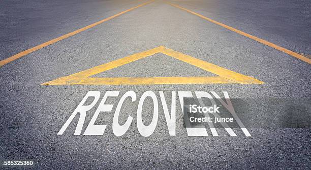 Recover Direction On Rough Road Stock Photo - Download Image Now - Business, Crisis, Recovery