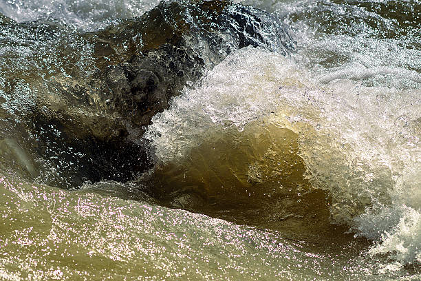 Mountain river in the spring stock photo