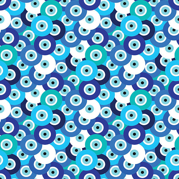 トルコの邪悪な目のビーズの背景 - evil eye beads点のイラスト素材／クリップアート素材／マンガ素材／アイコン素材