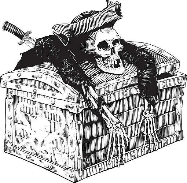 Vector illustration of Pirate Treasure