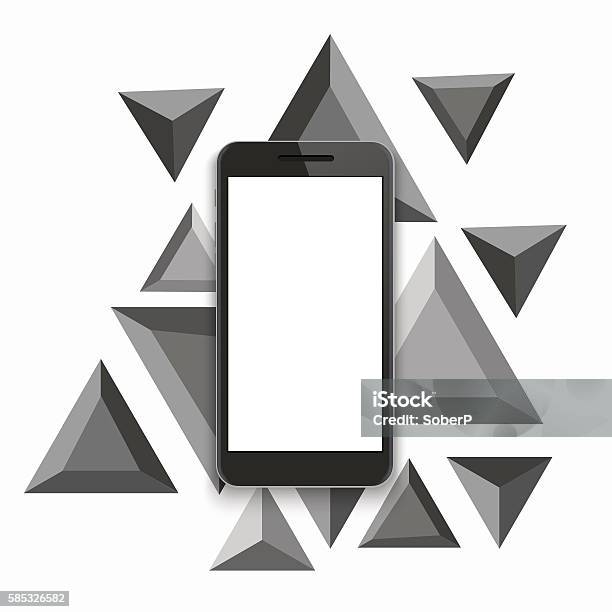 Vector Modern Smartphone Triangular Background Stock Illustration ...