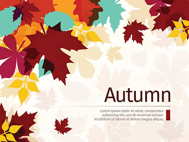 Autumn Background with Leaves Autumn background with leaves. Flat Design Style.  autumn designs stock illustrations