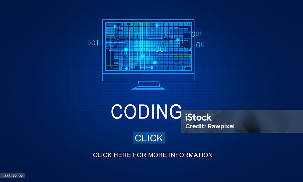 Computer Coding Code Advanced Technology Concept Stock Illustration ...