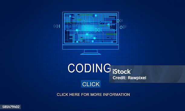 Computer Coding Code Advanced Technology Concept Stock Illustration ...