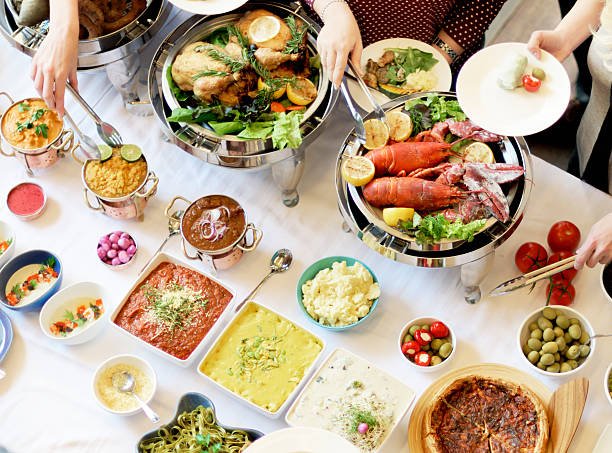 istock Buffet Dinner Dining Food Celebration Party Concept 585479618